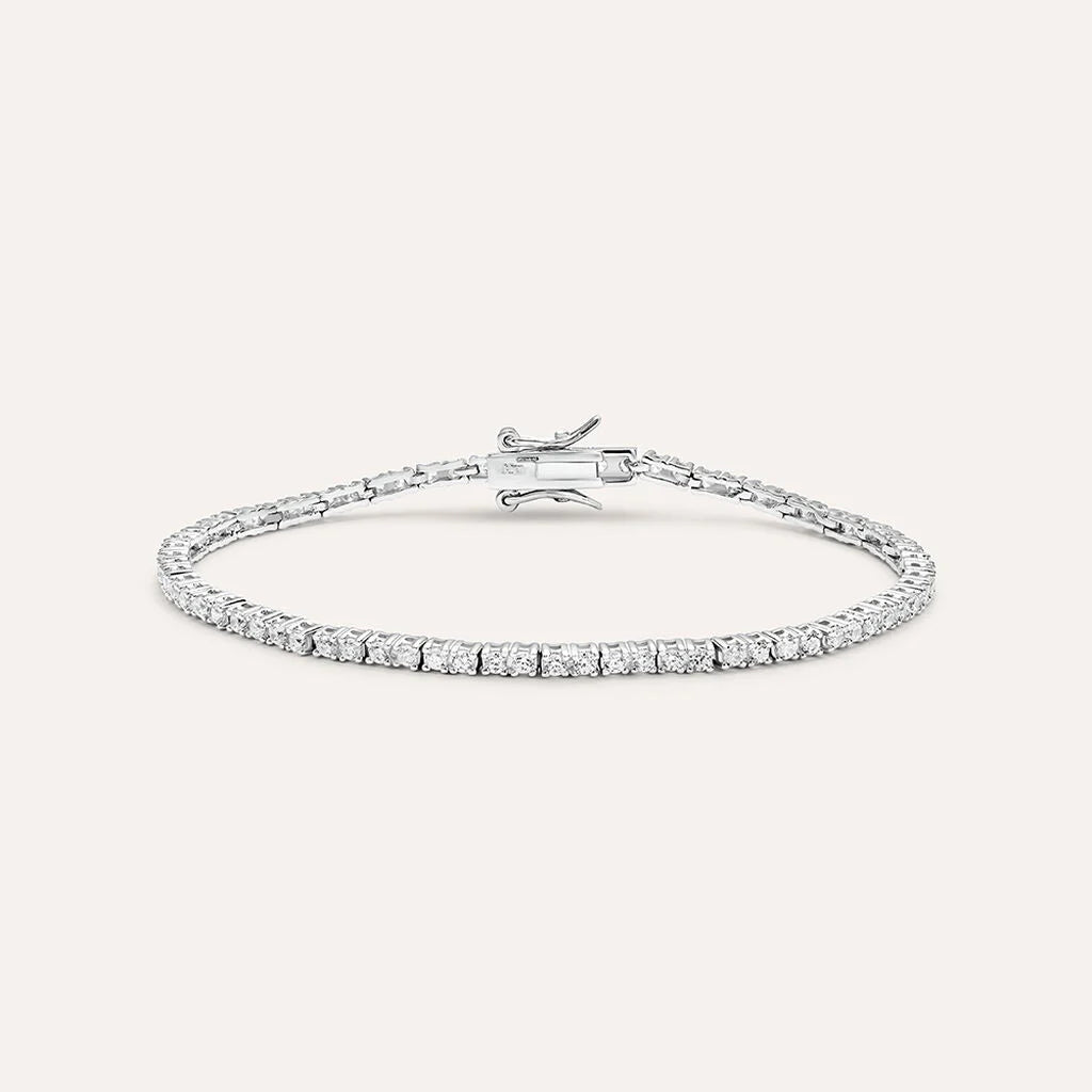 Bracciale Tennis Silver Elegance Argento Rodiato Cubic Zirconia